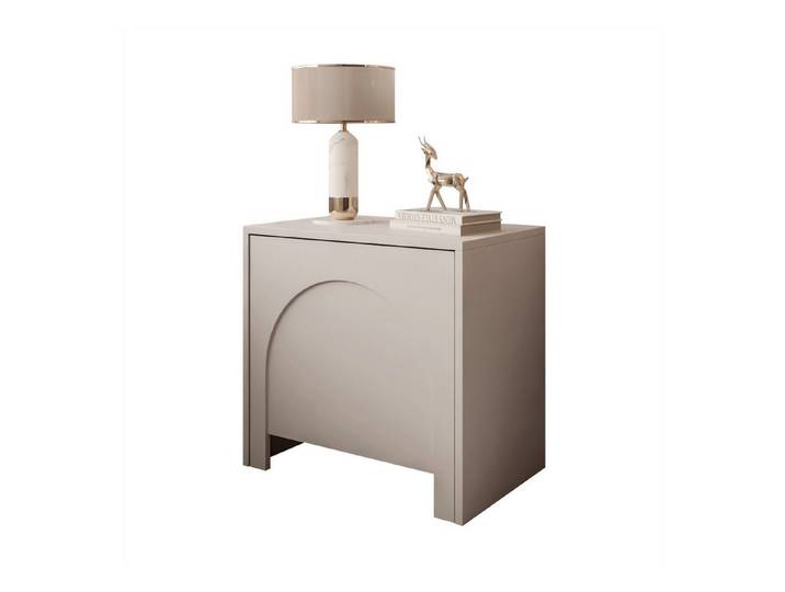Lookway Nachttisch ARIADNA mit Tür – Minimalistisches Design fürs Schlafzimmer (1x Nachttisch), 54x51x35 cm