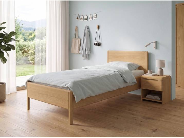 Kinder- und Jugendbett „Florentina“ Eiche Hell 140 x 200 cm Massivholz Eiche Hell