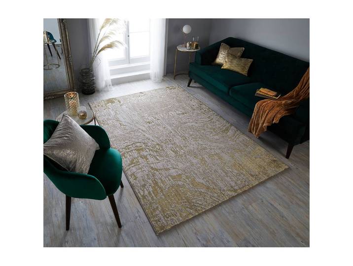 Kurzflorteppich Arissa Gold 120 x 170cm Netzstoff