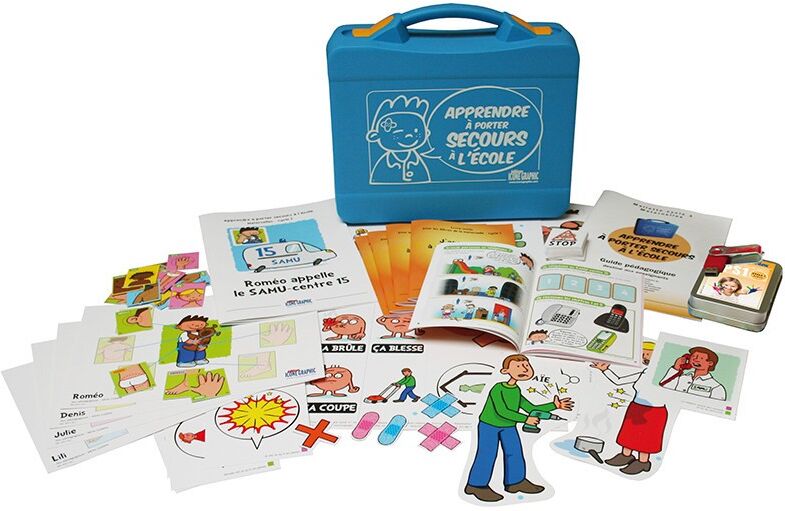Abeilles Editions Mallette pédagogique pour l'enseignement du programme scolaire « Apprendre à Porter Secours » (APS) cycle 1