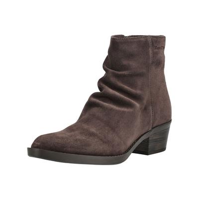 Stiefelette MARC O'POLO "Marc O'Polo Stiefelette Veloursleder", Damen, Gr. 41, kaffee, Veloursleder, Schuhe Stiefelette
