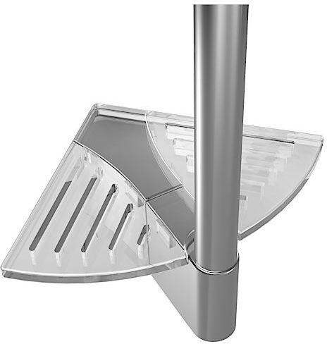 Eckmontageset Hansaclear 04530200 verchromt, mit Ablage