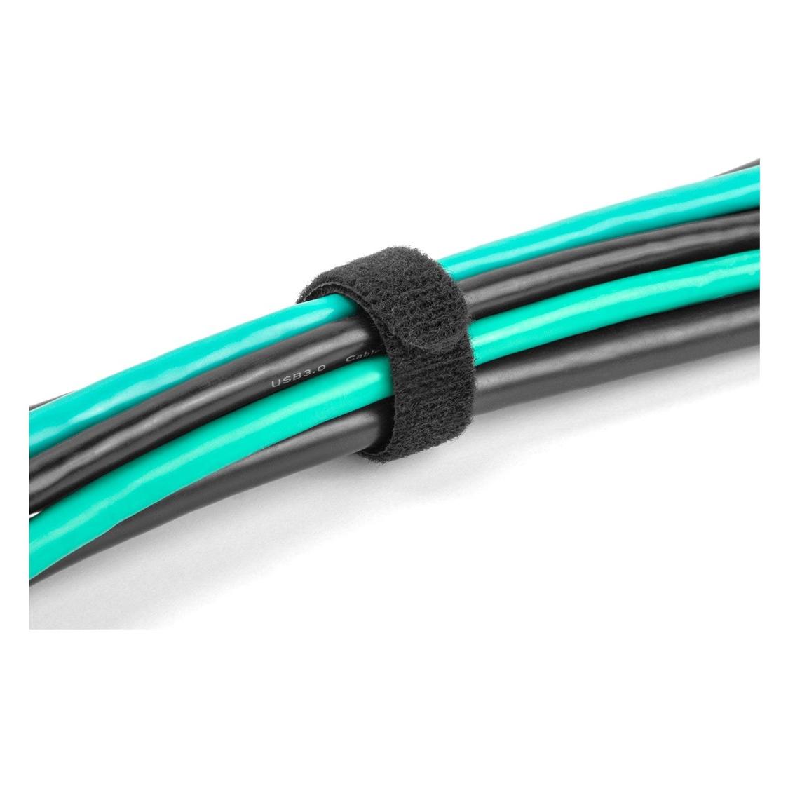 Delock Klett-Kabelbinder L 250 x B 12 mm schwarz 10 Stück (Klettkabelbinder, 250 mm, 10 Stk.) (19054)