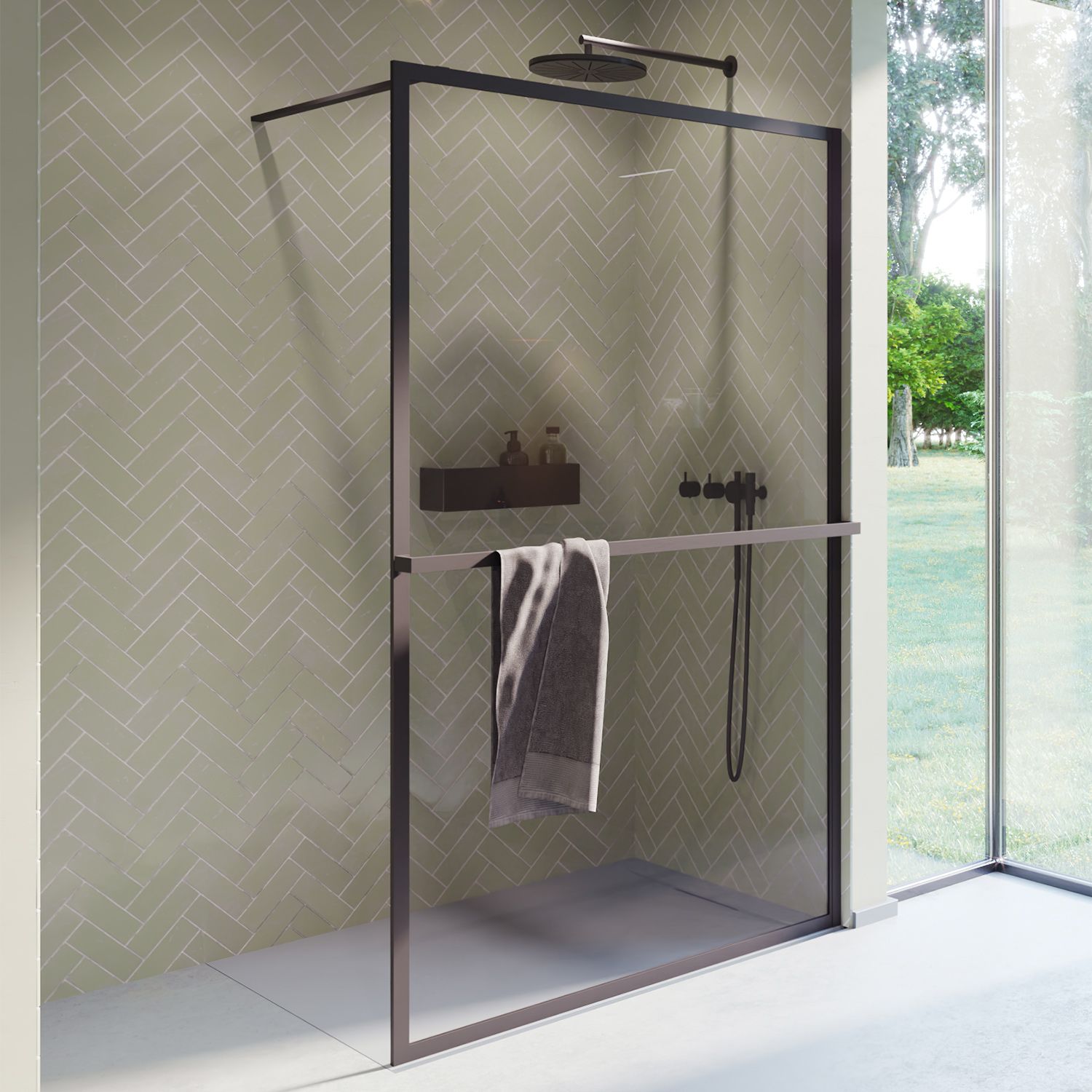 Riho Lucid Walk-In Shower Wall GD400 100 cm, G005026121