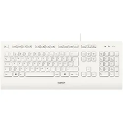 Logitech K280E (DE, Kabelgebunden), Tastatur, Weiss