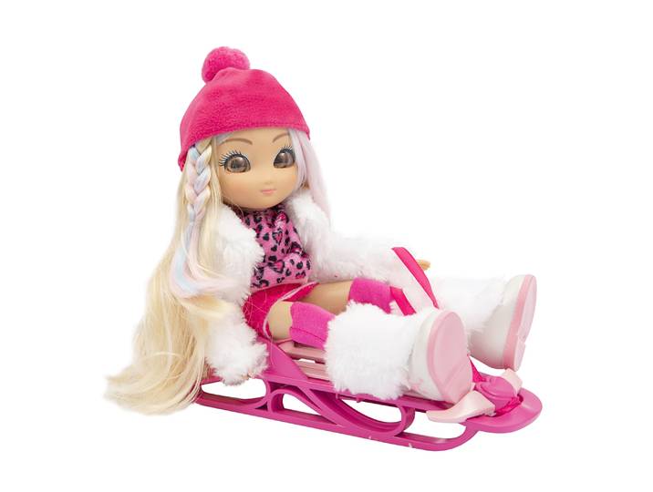 UNIQUE EYES- WINTER HOLIDAY - Poupée unique eyes 25 cm + accessoires - Sophia