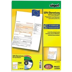 Sigel, Formular, Überweisung