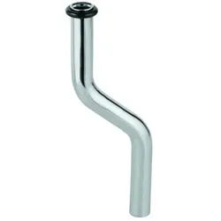 Grohe Urinalspülrohr 37040000 20 cm, Ø 1,8 cm, Messing, chrom, Kröpfung 5 cm