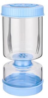Uplift Essentials Glass Hourglass Pickle & Olive Strainer Jar sky Blue