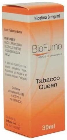 Biofumo Tabacco Queen  Liquido Pronto Da 10 Ml Aroma Tabaccoso