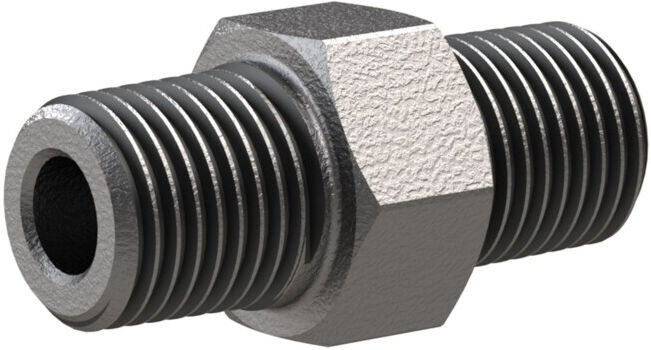 Riegler Double raccord fileté 280, AG/AG R 2, fonte malléable noire galvanisée (TFD 280-20)