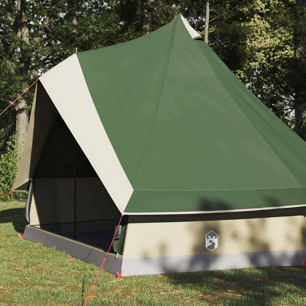 vidaXL Tente Tipi 8 personne Vert taffetas
