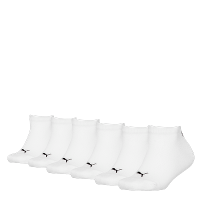 Sneakersocken PUMA "PUMA KIDS PLAIN SNEAKER 6P", Mädchen, Gr. 23-26, weiß, Baumwollmischung, normal, Socken Sneakersocken, mit verstärktem Zehenbereich