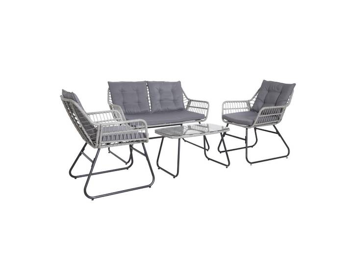 Svita Gartenset Capri Hellgrau, Kunststoff, rechteckig, Gartenmöbel, Gartengarnituren, Gartenmöbel-Sets
