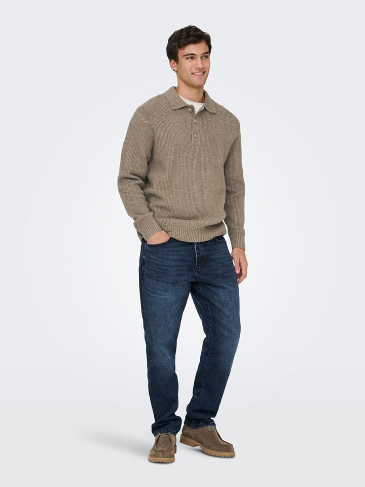 ONLY & SONS Pullover "Dale" in Taupe - M