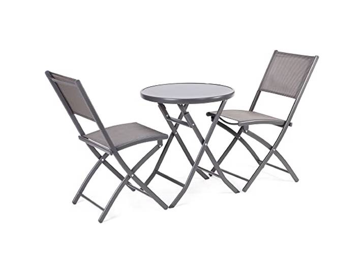 Fieldmann Balkon Klapptisch und 2 x Klappstuhl