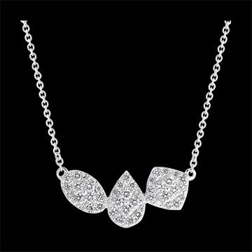 Edenly Halskette Schicksal - Cleo - 9 Karat WeiÃŸgold und Diamanten