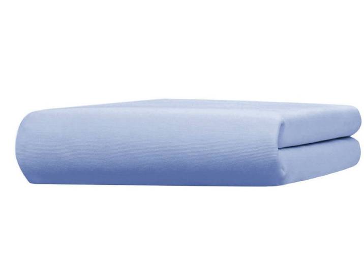 Edel-Jersey-Spannbetttuch von Bellana, Mittelblau, Größe 136 (1x 140–160/ 200 cm), Edel-Jersey Exclusiv