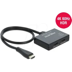 DELOCK 87747 - HDMI Splitter, HDMI St. auf 2x HDMI Bu., 4K 60 Hz