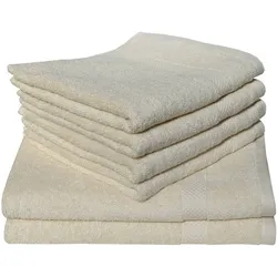 Dyckhoff Frottierserie Planet sand Gästetuch 30 x 50 cm, 6 Stück
