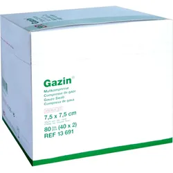 Gazin Mullkompresse 7.5x7.5cm 12Fach Steril 80 ST