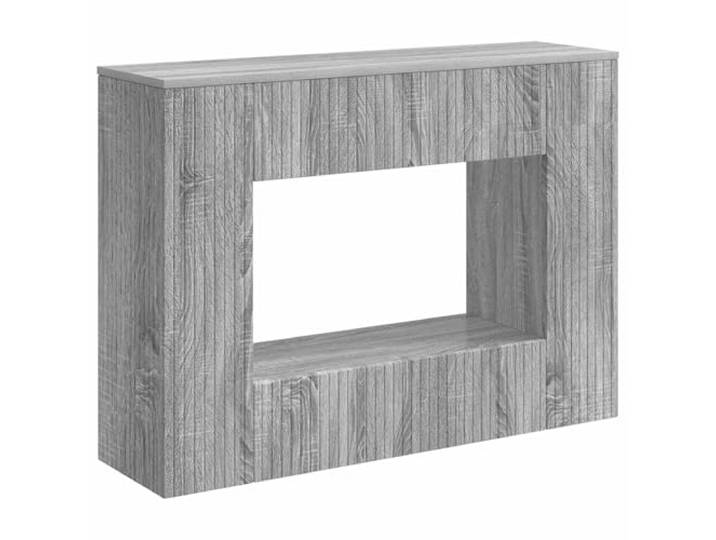 Makastle Konsolentisch, schmaler Sofatisch Sonoma-Grau 101 x 29 x 74 cm Holzwerkstoff