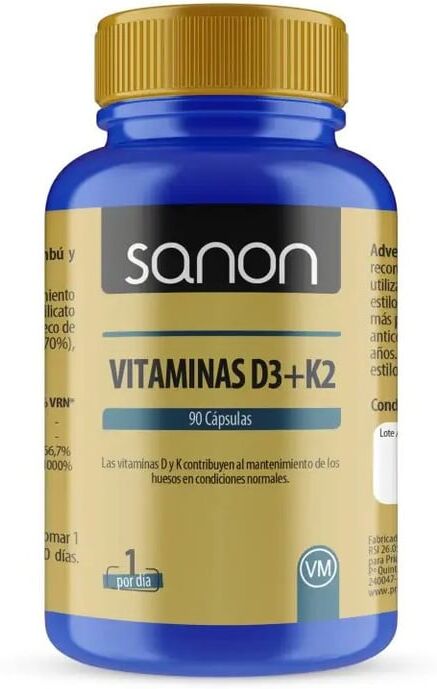 Sanon Vitaminas D3+K2 90 VCaps