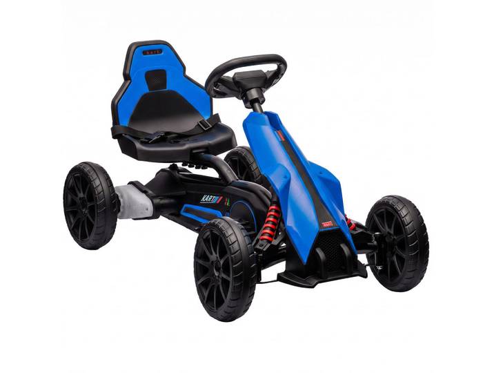 Homcom Kinder-Elektro-Gokart Kunststoff Metall Blau, 58x58.5x100 cm, unisex, Freizeit & Co, Gartenspielzeug, Kinder-Elektrofahrzeuge