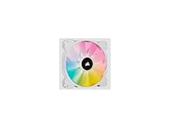 Corsair iCUE SP140 RGB ELITE Performance 140 mm Ventilateur PWM (Technologie CORSAIR AirGuide, Huit LED RGB Paramétrables, Silencieux niveau sonore 18 dBA, Contrôlées PWM, jusqu’à 1 200 tr/min) Blanc