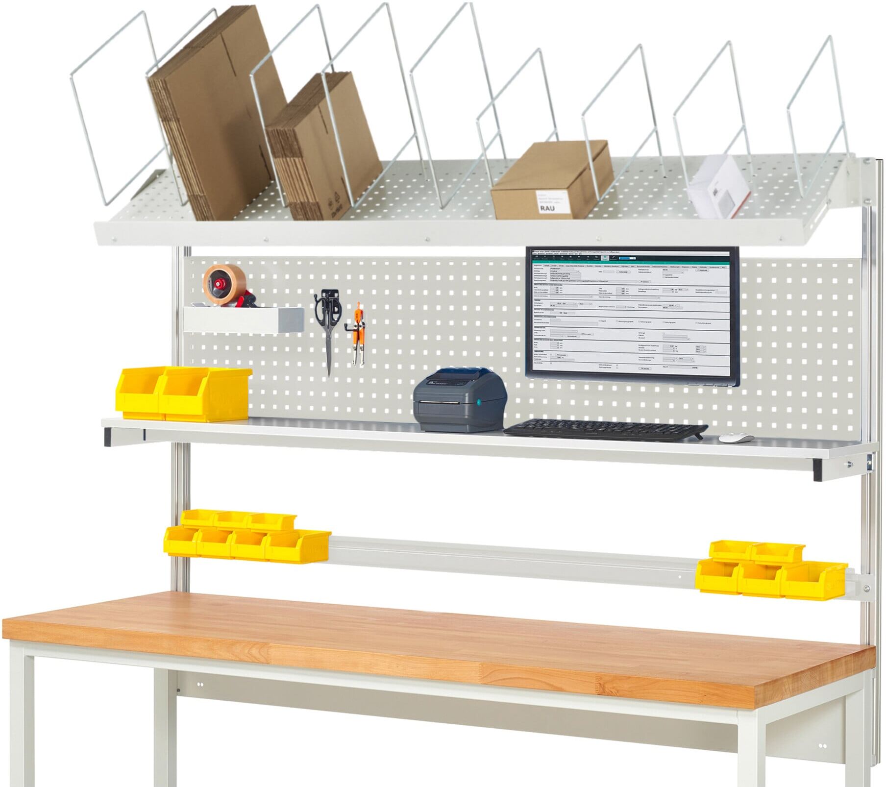 Rau System-Aufbau Komplettset 03, für Produktbreite 2000 mm, RAL7035/RAL7035 (EE-BW-KS-03-2000.12)