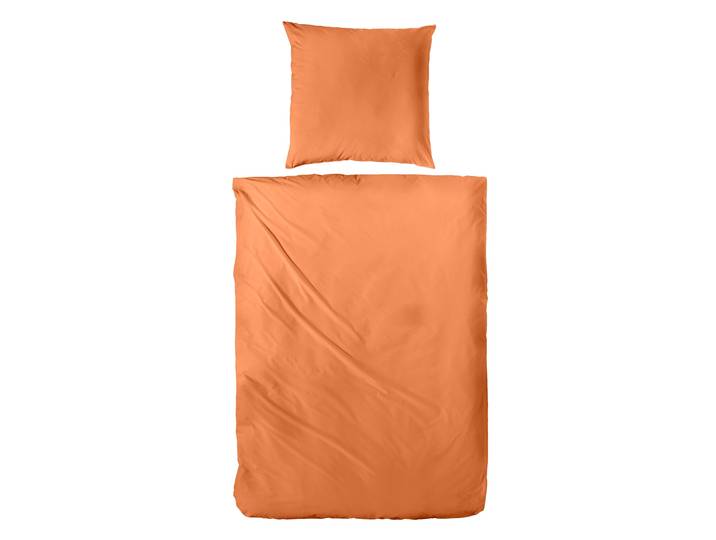 Bettwäsche PRIMERA Satin-Bettwäsche Falsches Uni , orange, B/L: 155cm x 220cm, 1 Stk., 1 Stk., Satin, B/L: 80cm x 80cm, 2 Stk., Satin, Obermaterial: 100% Baumwolle, Bettwäsche, Bettwäsche, mit dezenten Tönen