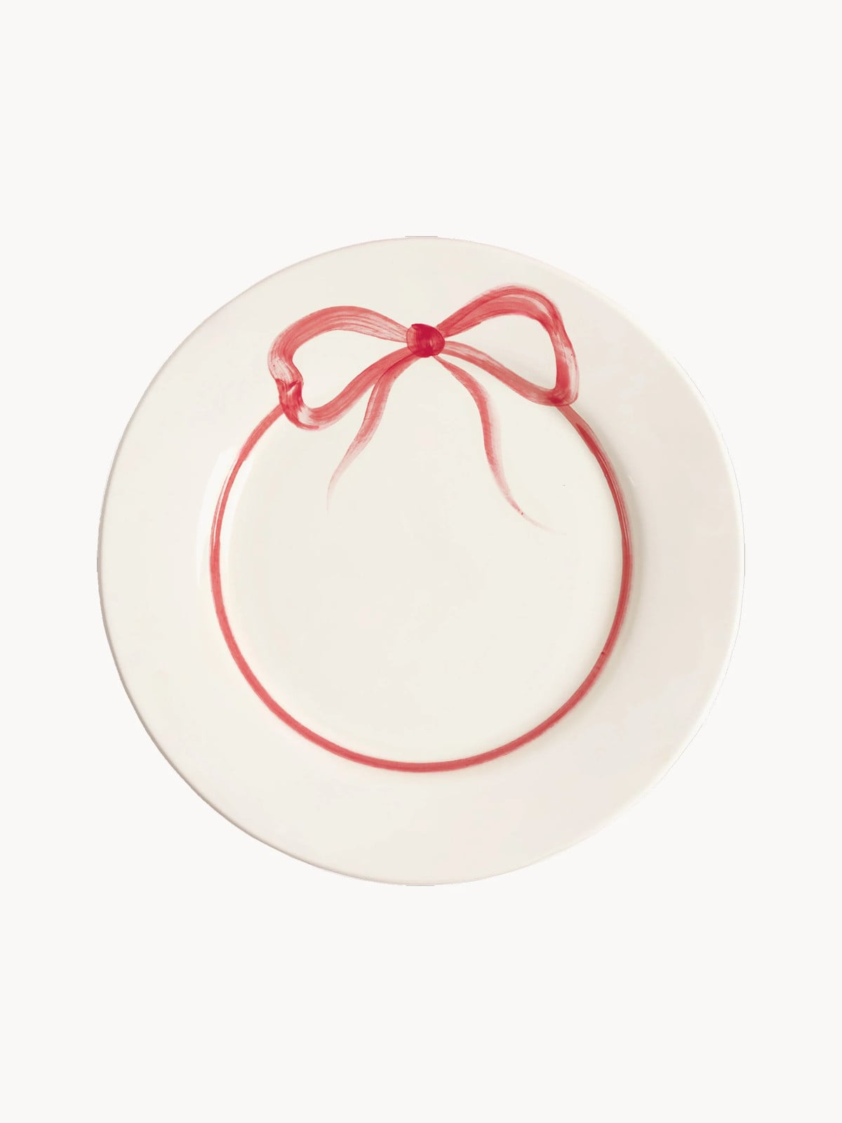 Handbeschilderd dinerbord Bow Pick a Poppy