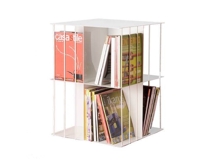 KRIPTONITE bibliothèque verticale KROSSING ROTANTE 50x50xH66 cm BLANC