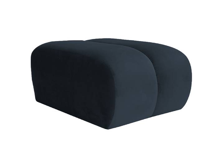Repose-pieds 60 x 40 x 89cm Bleu Velours Ravi: Bleu foncé