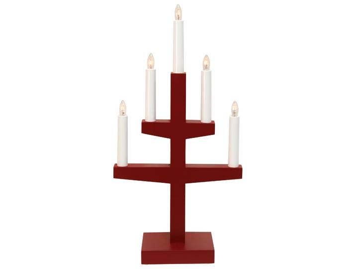 Star Trading Bougeoir de l avent Trapp 46 cm Rouge'