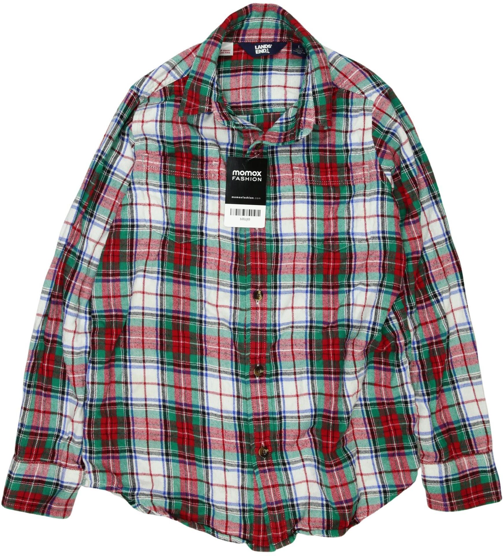 Lands End Jungen Hemd, Mehrfarbig, Gr. L, Baumwolle - Second Hand
