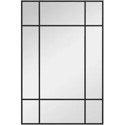 WANDSPIEGEL Glas Metall Schwarz
