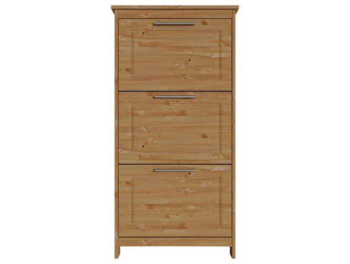 Schuhkipper GOODPRODUCT Lukas, Schuhkommode, schmal, Schuhregal, Schuhorganizer , beige (natur), B:60cm H:119cm T:19cm, FSC-zertifiziertes Massivholz, Sideboards, Schuhkipper, aus massiver Kiefer, dekorative Fräsungen, Breite 60 cm