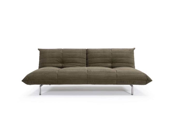 Loungesofa INNOVATION LIVING ™ Loungesofa Mikunjo mit Schlaffunktion , braun (pine grün), B:211cm H:81cm T:96cm, Bezug: 85% Polyester, 15% Nylon, Sofas, Loungesofa, Rückenlehne mit 3-stufiger Verstellung und integrierter Schlaffunktion
