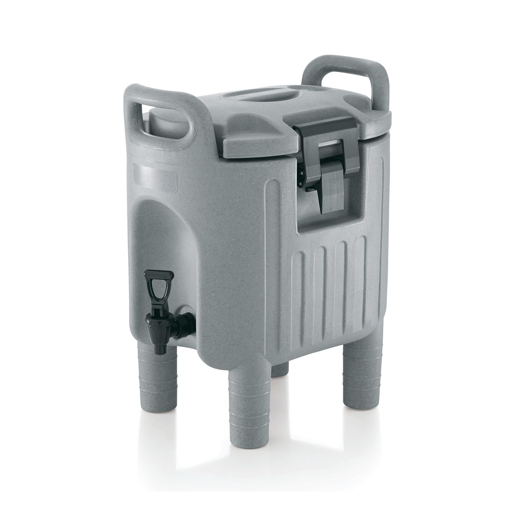 Getränkebehälter, Getränkebehälter mit Zapfhahn, Thermogetränkebehälter - grau, 7,5 L