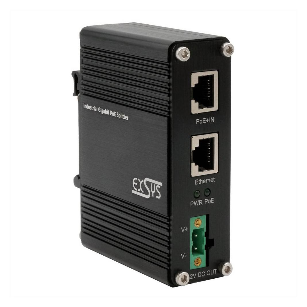 Exsys Industrial PoE+ Gigabit Splitter 20W (PoE Splitter) (EX-60325)