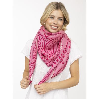 Modetuch ZWILLINGSHERZ "Trendy Paisley", Damen, pink, Materialmix, Modetücher, Paisley Muster, Fransenabschlüsse rundum, Wollanteil