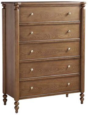 Dover 5-Drawer Tall Dresser - Chestnut - Ballard Designs