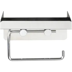 Toilettenpapierhalter DUO (BHT 16x12,50x11,50 cm) - silber - BHT 16x12,50x11,50 cm