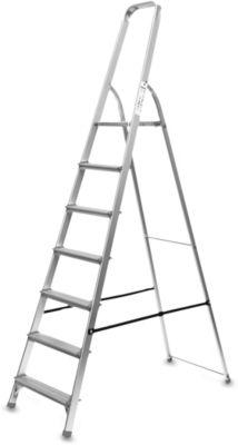 Alustufenstehleiter, belastbar bis 150 kg, 7 Stufen