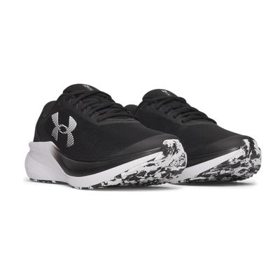 Laufschuh UNDER ARMOUR "UA CHASE", Herren, Gr. 44, schwarz-weiß (schwarz, schwarz, weiß), Synthetik, Textil, Schuhe Laufschuh