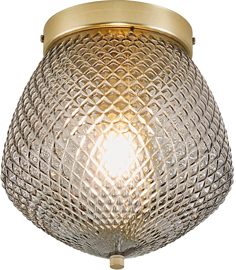 Nordlux Orbiform Glass Semi Flush Mount Gold 25cm H X 23cm W X 23cm D