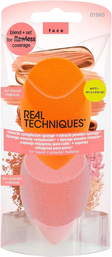 Real Techniques - Complexion Sponge + Miracle Powder Sponge Set, 2 Stück