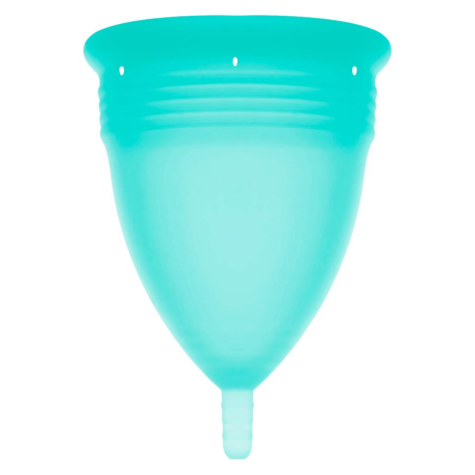 Stercup Menstrual Cup Gr?Sse L Aquamarinfarbe Fda Silicone (L) (D-223032)