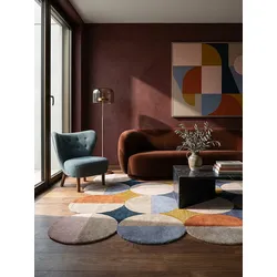 Wollteppich modern Bunt 120 x 170 cm - HALLEIN   Kadima Design